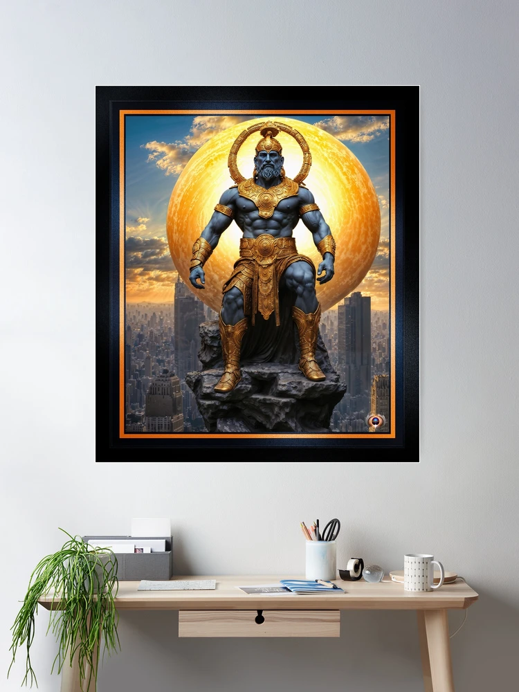 Corekus The Majestic God Of The Sun Overlooks A Futuristic Cityscape AI Concept Art by Xzendor7 | A Powerful Legend 2 Corekus The Majestic God Of The Sun Overlooks A Futuristic Astounding Cityscape AI Concept Art by Xzendor7 Wall Decor Poster Art Print
