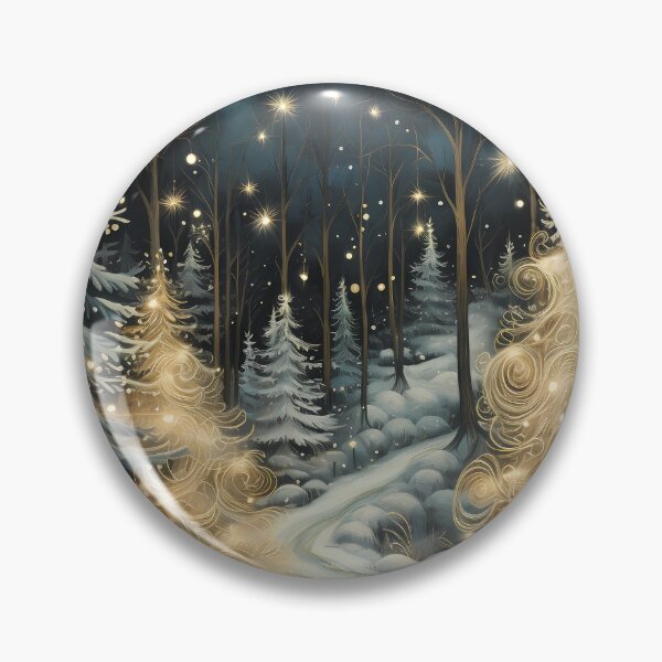 Item preview, Snowy forest.Winter landscape.Winter night. designed and sold by MagelliShop.
