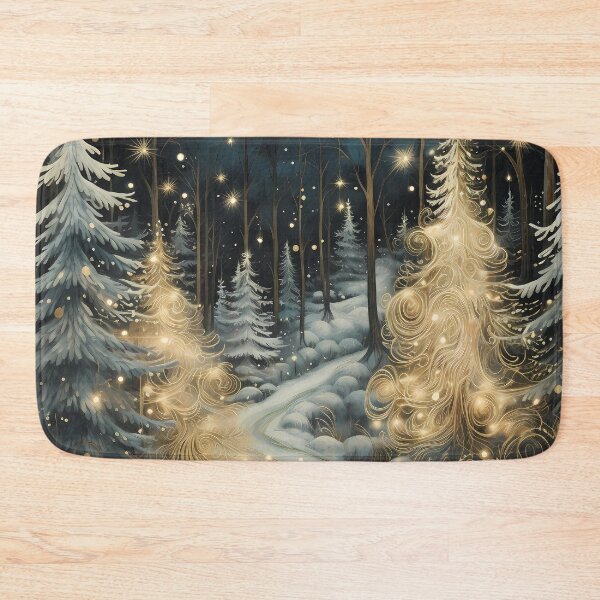 Item preview, Snowy forest.Winter landscape.Winter night. designed and sold by MagelliShop.