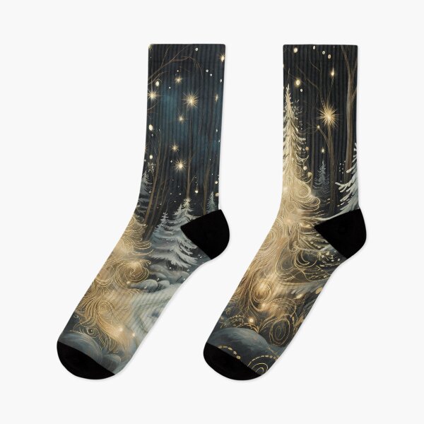 Item preview, Snowy forest.Winter landscape.Winter night. designed and sold by MagelliShop.
