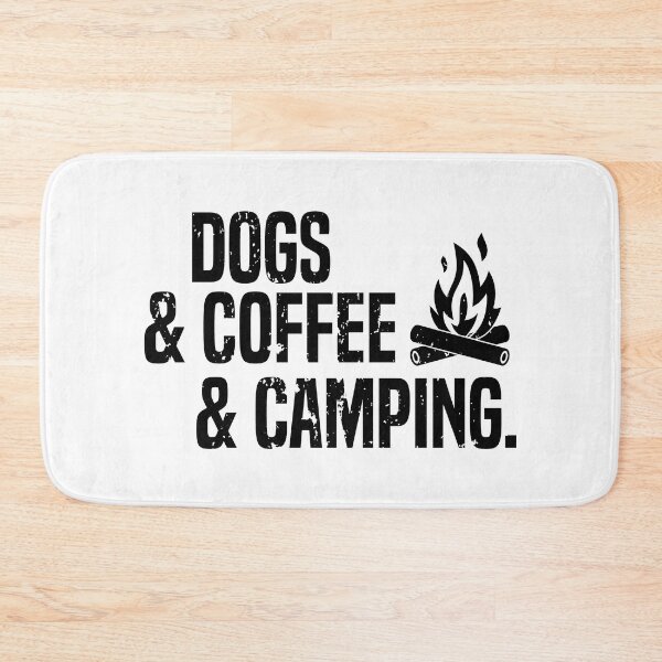 Item preview, Vintage Retro Design - Dogs, Coffee and Camping in Minimal Style designed and sold by pod24.