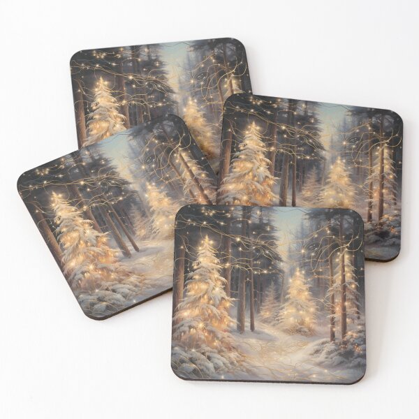 Item preview, Snowy forest.Winter landscape.Winter night. designed and sold by MagelliShop.
