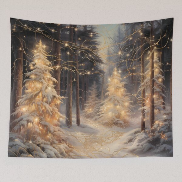 Item preview, Snowy forest.Winter landscape.Winter night. designed and sold by MagelliShop.