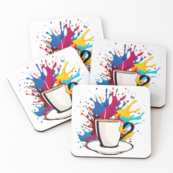 Item preview, Coffee Cup with Bright Paint Splash 6 designed and sold by Tom-Johnson.