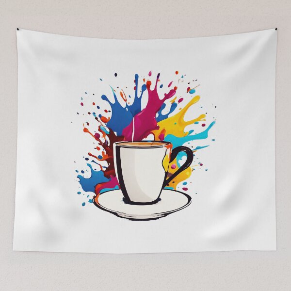 Item preview, Coffee Cup with Bright Paint Splash 6 designed and sold by Tom-Johnson.