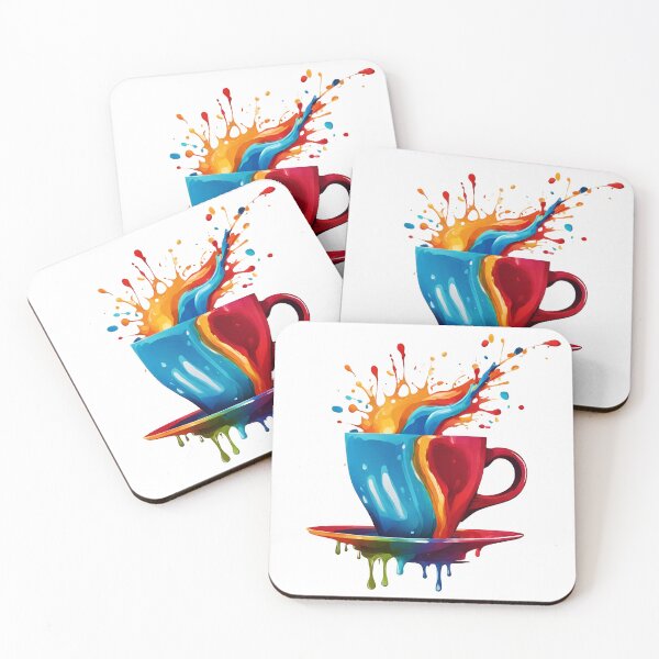 Item preview, Coffee Cup with Bright Paint Splash 7 designed and sold by Tom-Johnson.