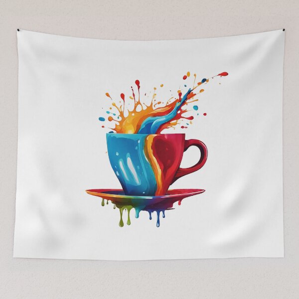 Item preview, Coffee Cup with Bright Paint Splash 7 designed and sold by Tom-Johnson.