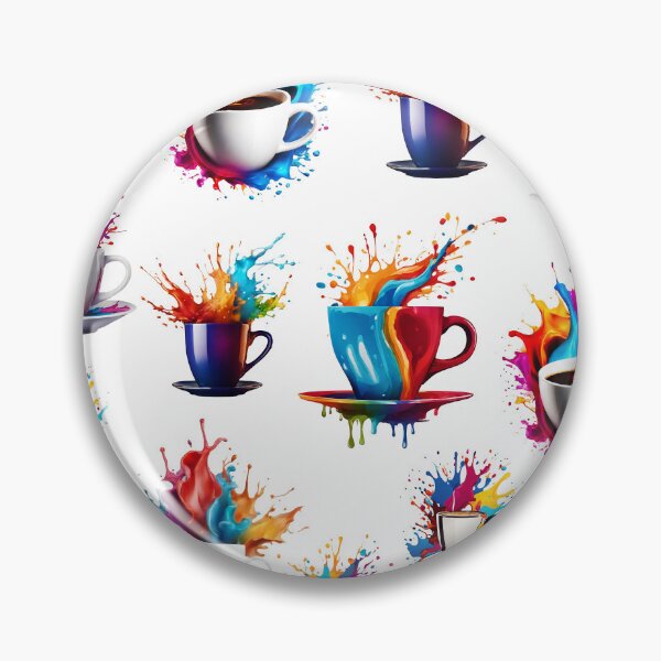 Item preview, Coffee Cup with Bright Paint Splash Pattern 1 designed and sold by Tom-Johnson.