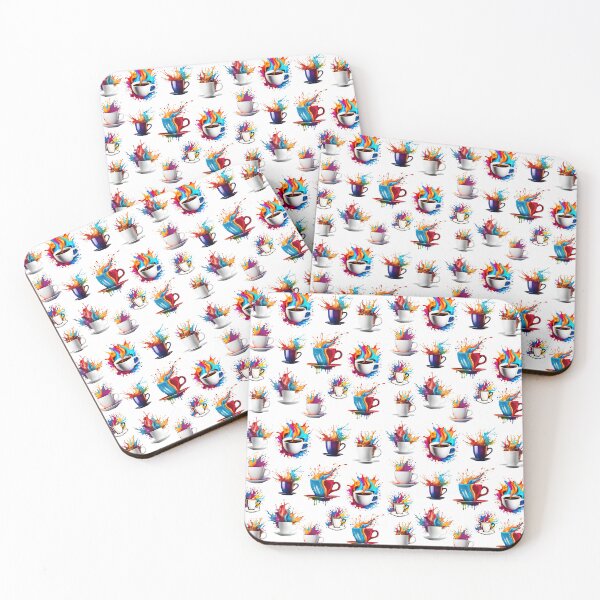Item preview, Coffee Cup with Bright Paint Splash Pattern 2 designed and sold by Tom-Johnson.
