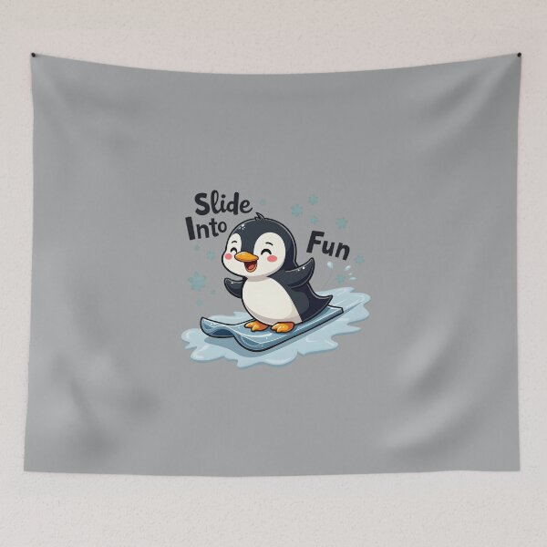 Item preview, Slide into fun cute penguin  designed and sold by FriendlyLlama.