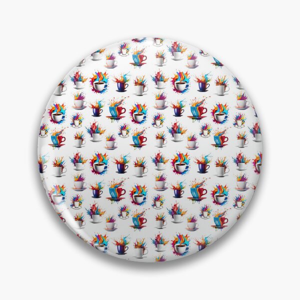 Item preview, Coffee Cup with Bright Paint Splash Pattern 3 designed and sold by Tom-Johnson.