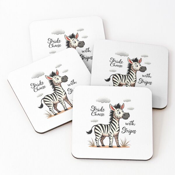Item preview, Stride chaese with Stripes cute zebra designed and sold by FriendlyLlama.