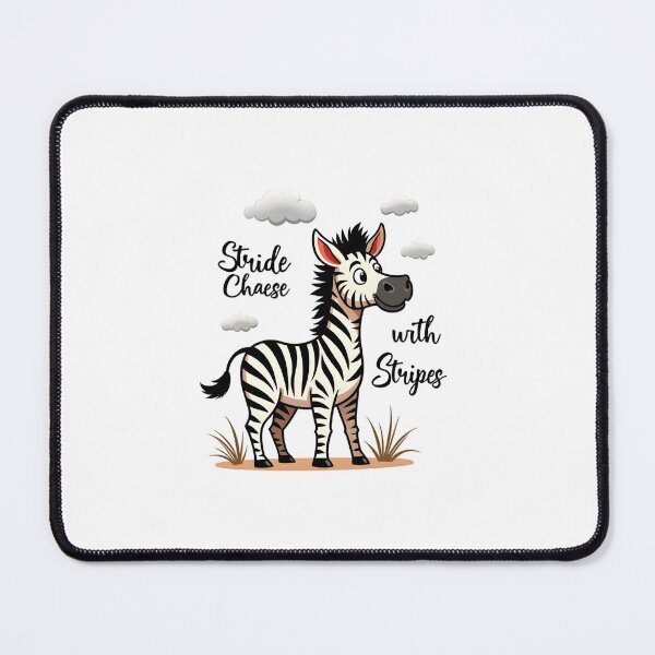 Item preview, Stride chaese with Stripes cute zebra designed and sold by FriendlyLlama.