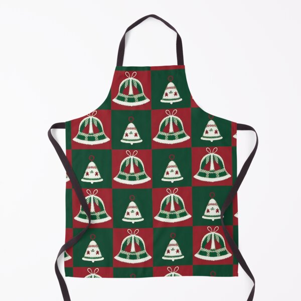 Item preview, Green Red Traditional Christmas Jingle Bells Checkers Pattern designed and sold by Sturdust.