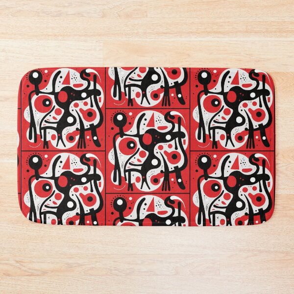 Item preview, Abstract art in red, white and black number 1 designed and sold by Harry Wibier.