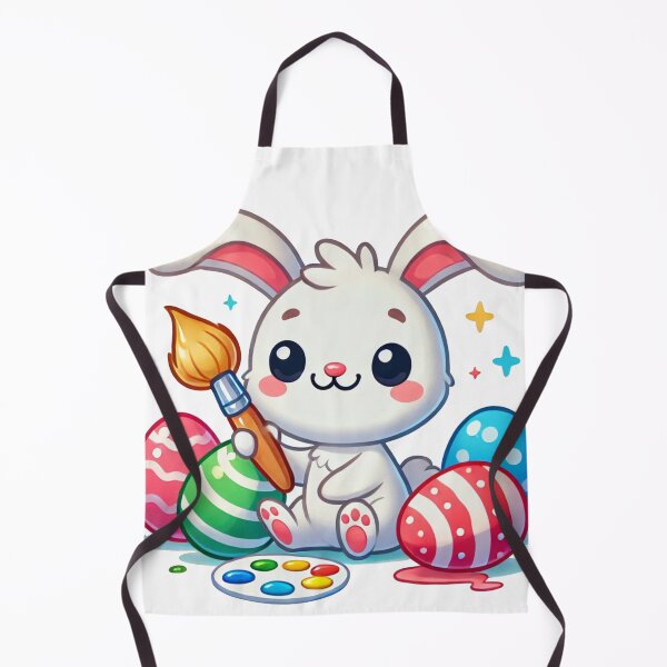 Item preview, bunny painting colorful Easter eggs. designed and sold by NTKSHOP11.