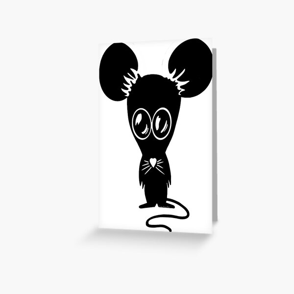 Rat Gang Crew Logo Design by iServalan Black on White Greeting Card
