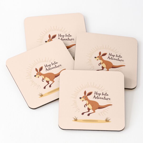 Item preview, Hop Into Adventure cute kangaroo  designed and sold by FriendlyLlama.