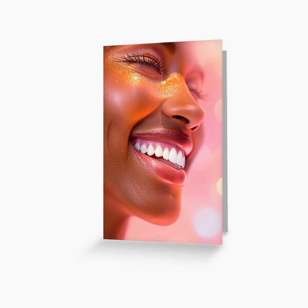Item preview, Close-up of a Smiling Woman's Face designed and sold by artwaves.