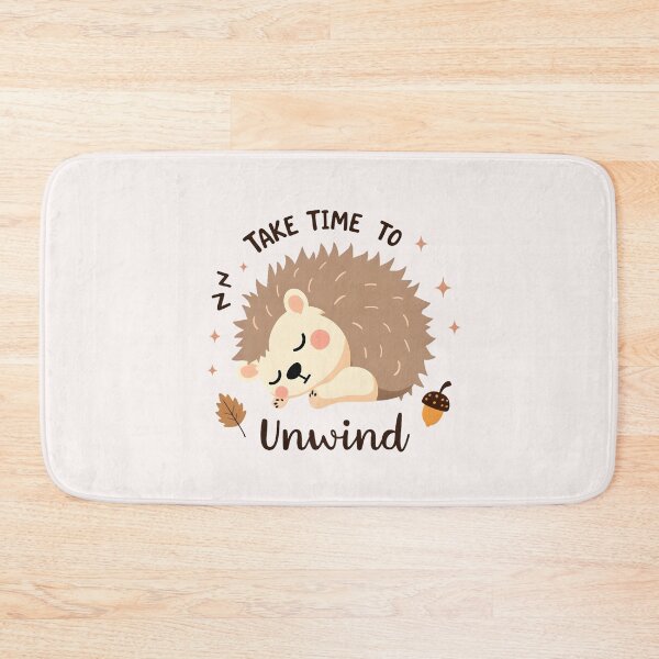 Item preview, Take time to unwind cute hedgehog  designed and sold by FriendlyLlama.