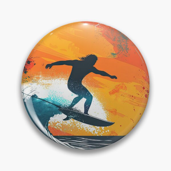 Item preview, Dynamic Surfing Action with Sunset Glow designed and sold by Piotrek0001.