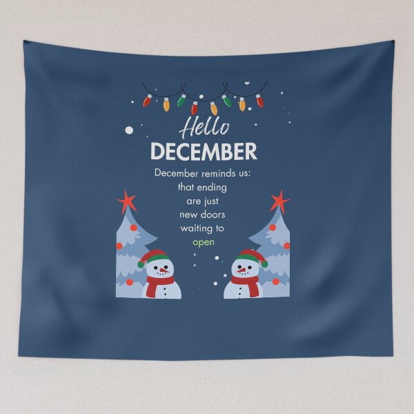 Item preview, December reminds us: endings are just new doors waiting to open designed and sold by Classy-Artist.