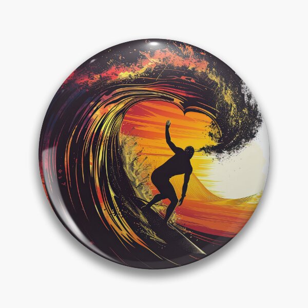 Item preview, Bold Surfing Action on a Sunset Wave designed and sold by Piotrek0001.