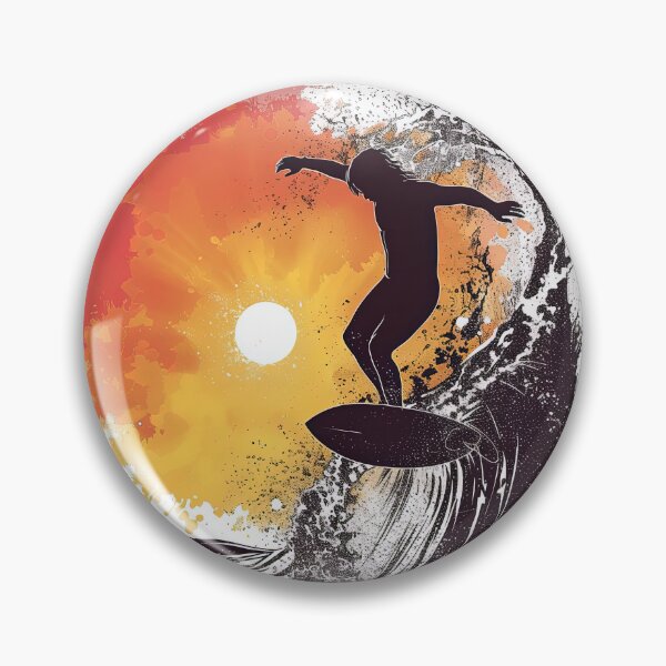 Item preview, Surfer in Action with Radiant Sunset Colors designed and sold by Piotrek0001.