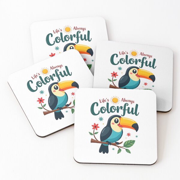 Item preview, Life's Always Colorful cute toucan  designed and sold by FriendlyLlama.