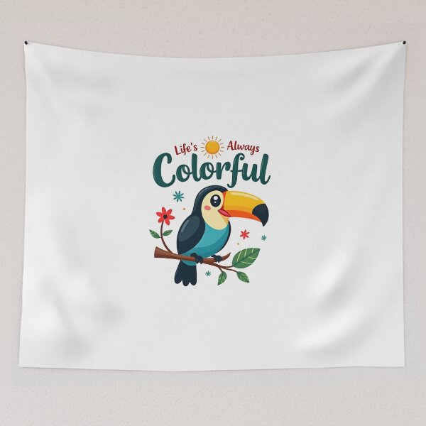 Item preview, Life's Always Colorful cute toucan  designed and sold by FriendlyLlama.