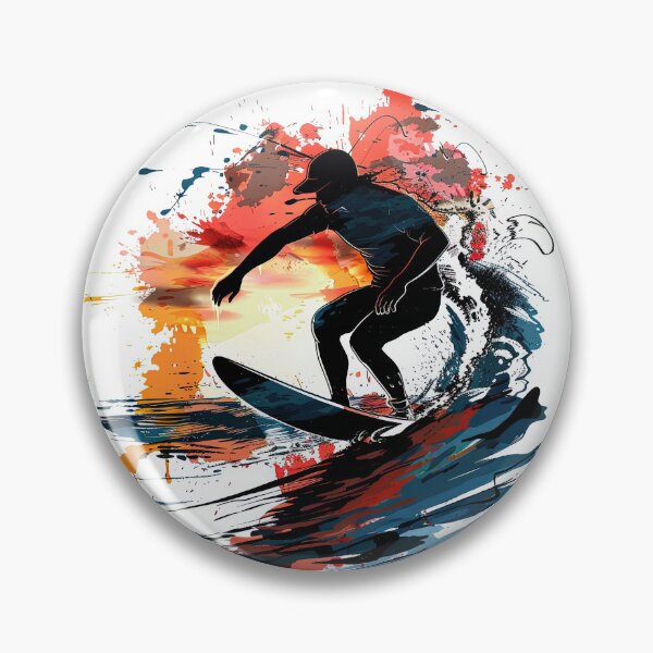 Item preview, Vibrant Sunset and Surfer in the Spotlight designed and sold by Piotrek0001.