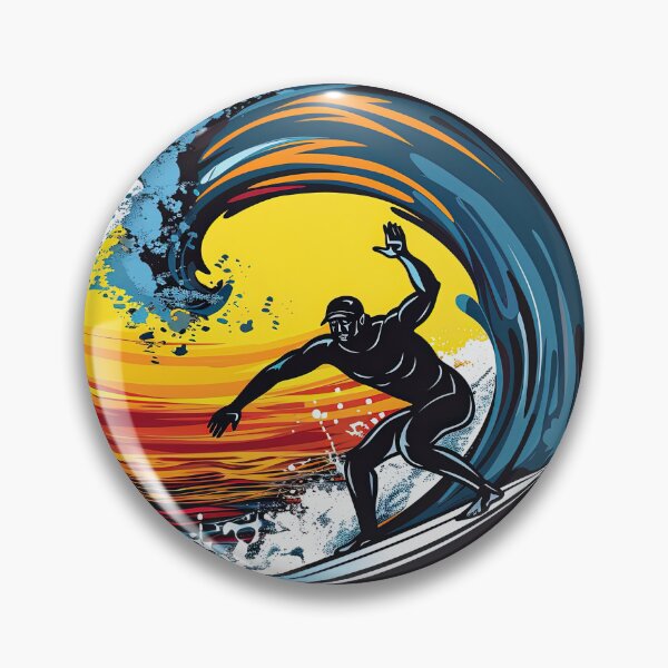 Item preview, Surfer Riding the Big Wave at Sunset designed and sold by Piotrek0001.