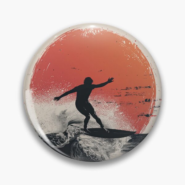 Item preview, Bold Surfer Action on Colorful Sunset Waves designed and sold by Piotrek0001.