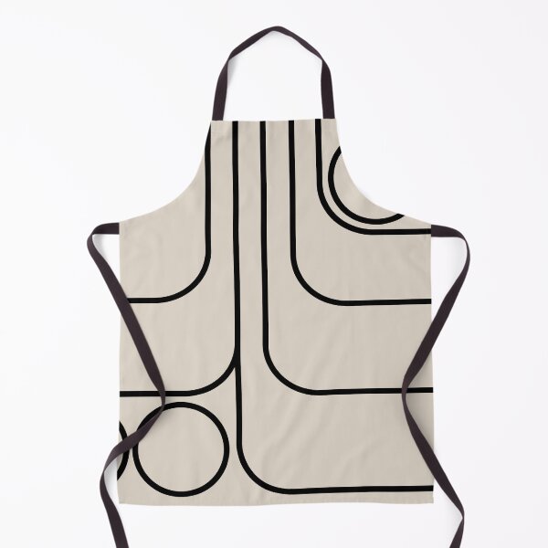 Item preview, Retro Modernist Geometric Design Black & Linen White designed and sold by tonymagnerart.