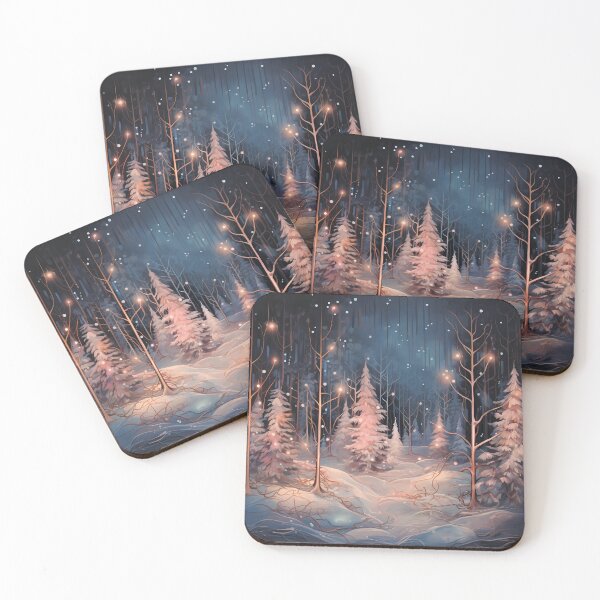 Item preview, Snowy forest.Winter landscape.Winter night. designed and sold by MagelliShop.