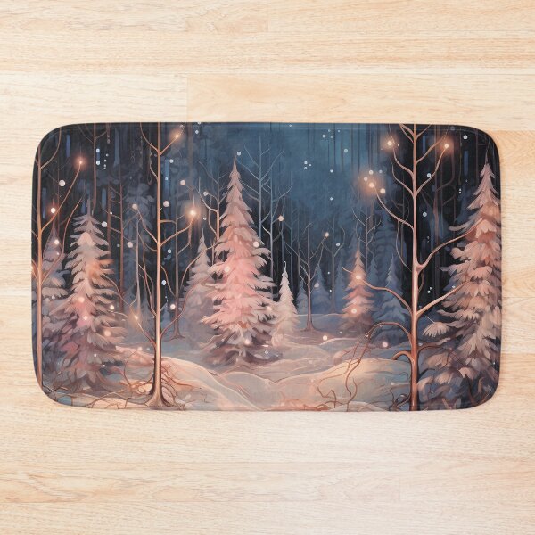 Item preview, Snowy forest.Winter landscape.Winter night. designed and sold by MagelliShop.