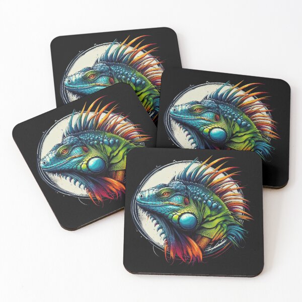 Item preview, Vibrant Iguana Art - Tropical Wildlife Illustration designed and sold by gkhanco.