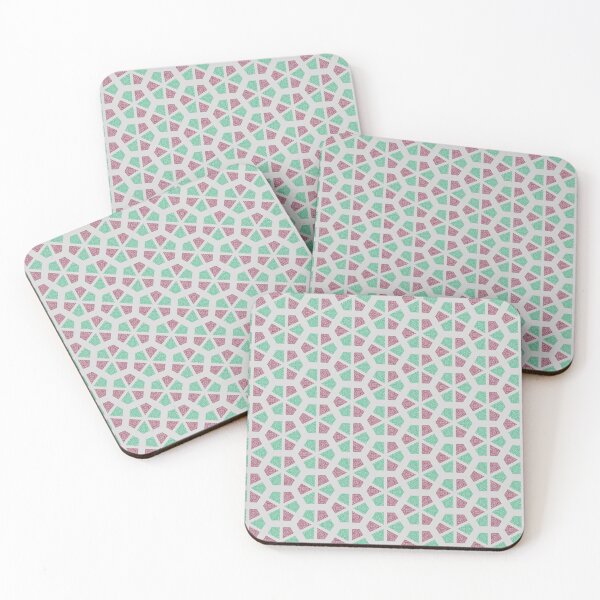 Item preview, Geometric Hexagonal Pattern in Green and Maroon designed and sold by Genie-0750.