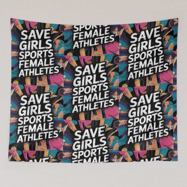 Item preview, Save Girls Sports Female Athletes designed and sold by MaxxerDesigns.