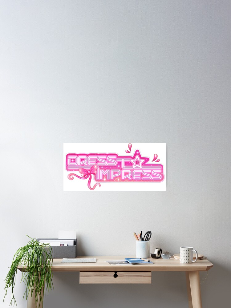 Thumbnail 2 of 3, Poster, Dress To Impress Logo Aesthetic Roblox designed and sold by iwannitonashirt.
