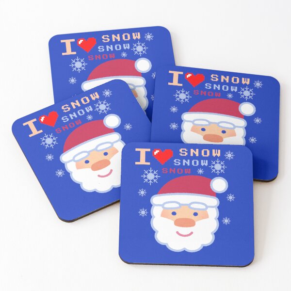 Item preview, I Love Snow Cute Santa Christmas Gift Idea designed and sold by IceBathDESIGNS.