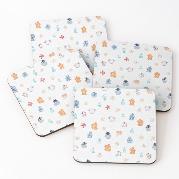 Item preview, Festive Holiday Pattern with Gingerbread & Gifts designed and sold by DigitalGemArt.
