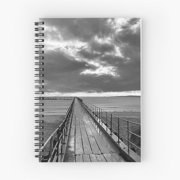Item preview, Rainy Day on The Old Wooden Pier in Blyth - Monochrome designed and sold by Violaman.