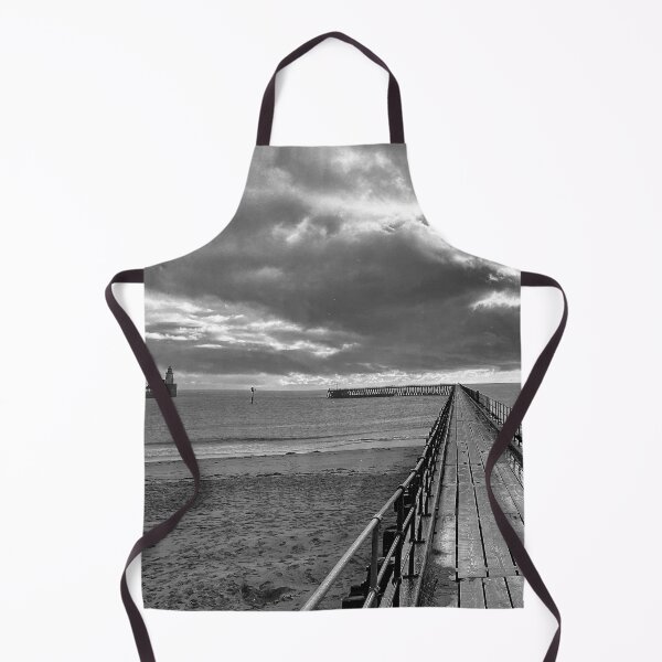 Item preview, Rainy Day on The Old Wooden Pier in Blyth - Monochrome designed and sold by Violaman.