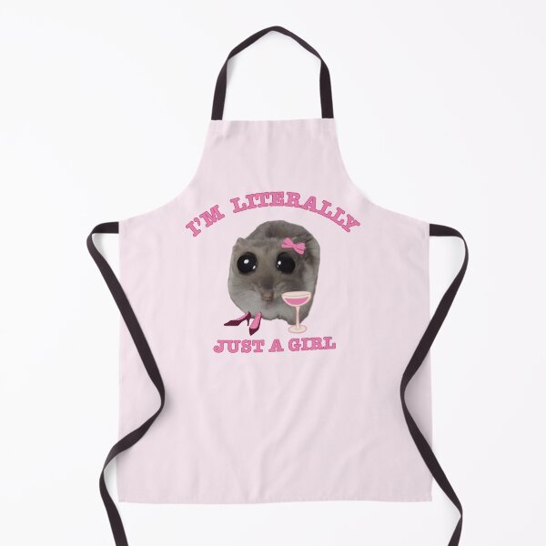 Item preview, Just a girl, I’m literally just a girl, sad hamster meme, funny meme designed and sold by DoodleDooArt.