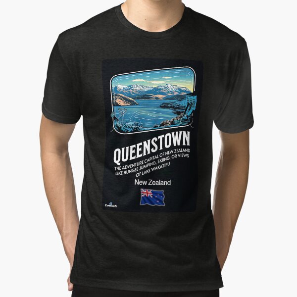 Item preview, Queenstown-The adventure capital of New Zealand, like bungee jumping, skiing, or views of Lake Wakatipu - New Zealand V1 designed and sold by CapricornX.
