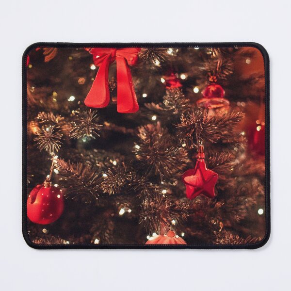Item preview, Christmas Tree with Lights and Red Ornaments designed and sold by DigitalGemArt.