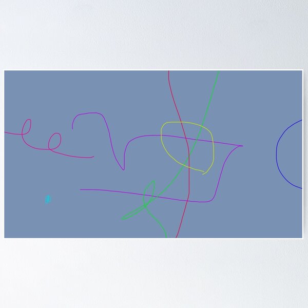 Item preview, Whimsical Abstract Movement Against Blue Gray Background designed and sold by masabo.