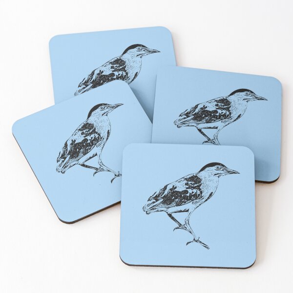 Item preview, Nankeen Night Heron Black Design  designed and sold by designsasstultd.
