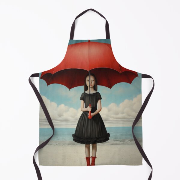 Item preview, Girl Holding Red Umbrella designed and sold by whitecat23.